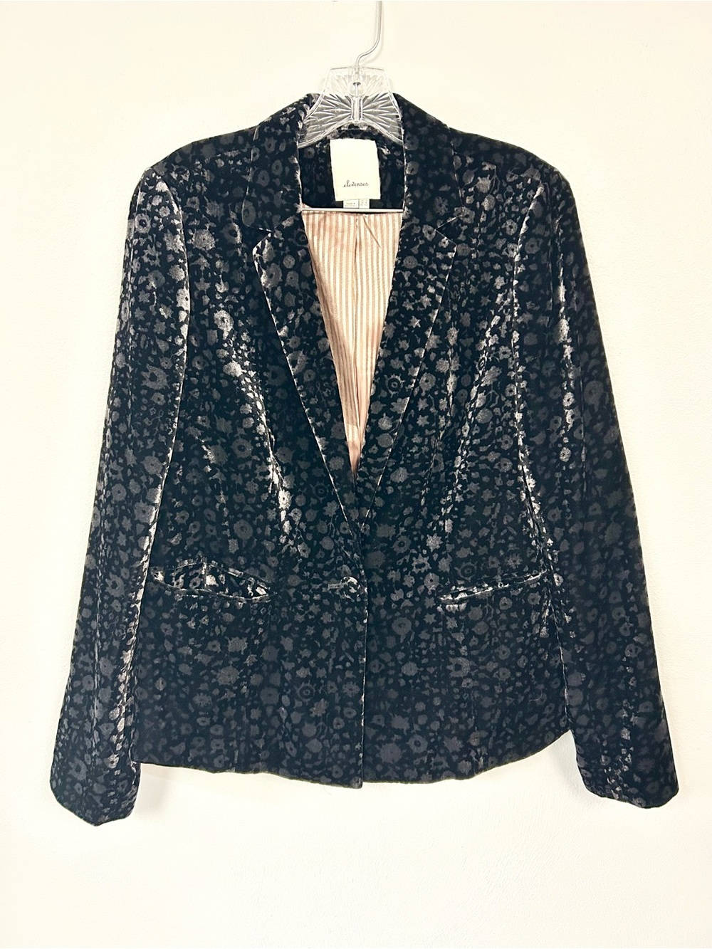 ELEVENSES 🪙 Velvet Floral Blazer - Size 12